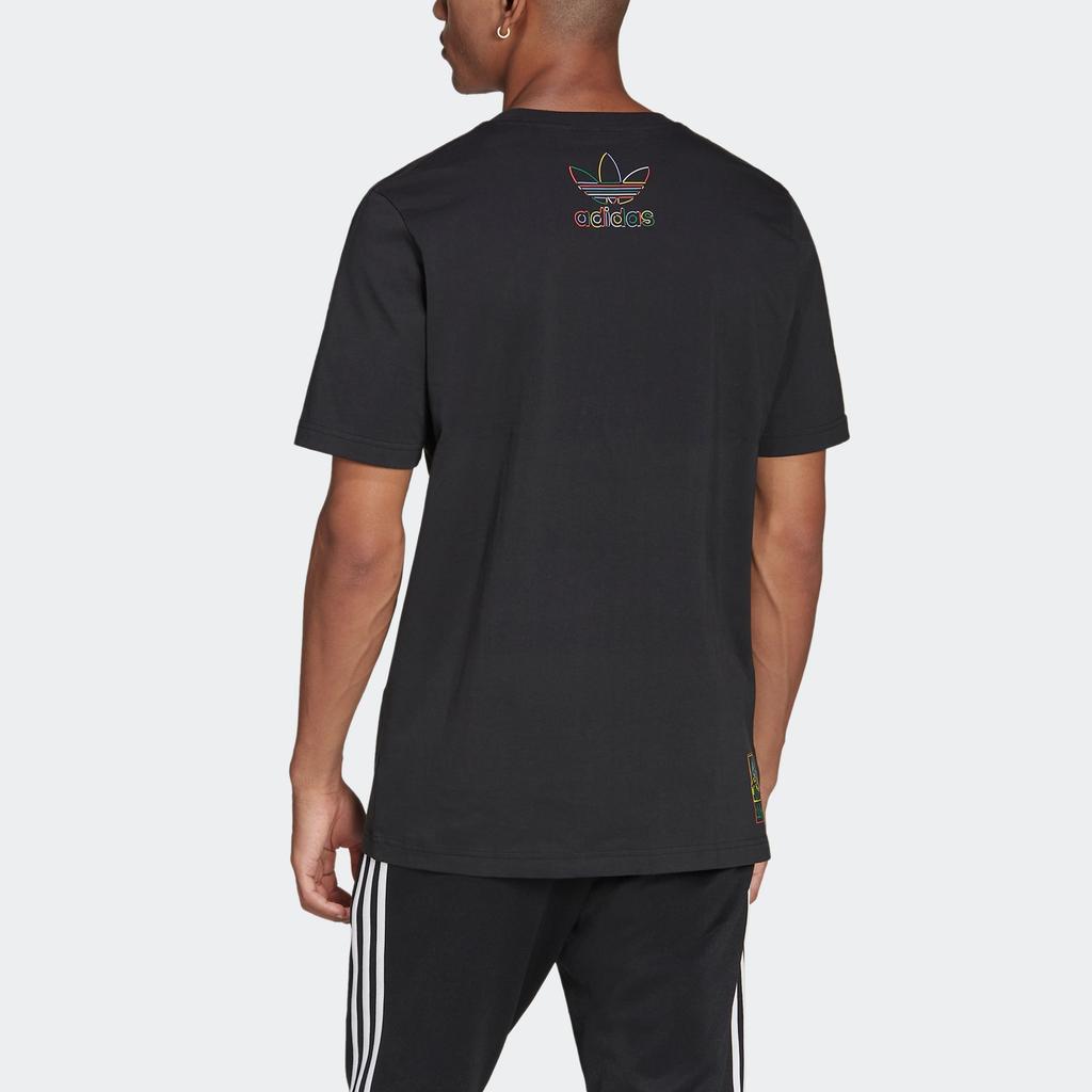 Adidas Originals X Disney Goofy Cartoon Print Casual Breathable Sports Short Sleeve T-shirt Men Tops Black HC0645