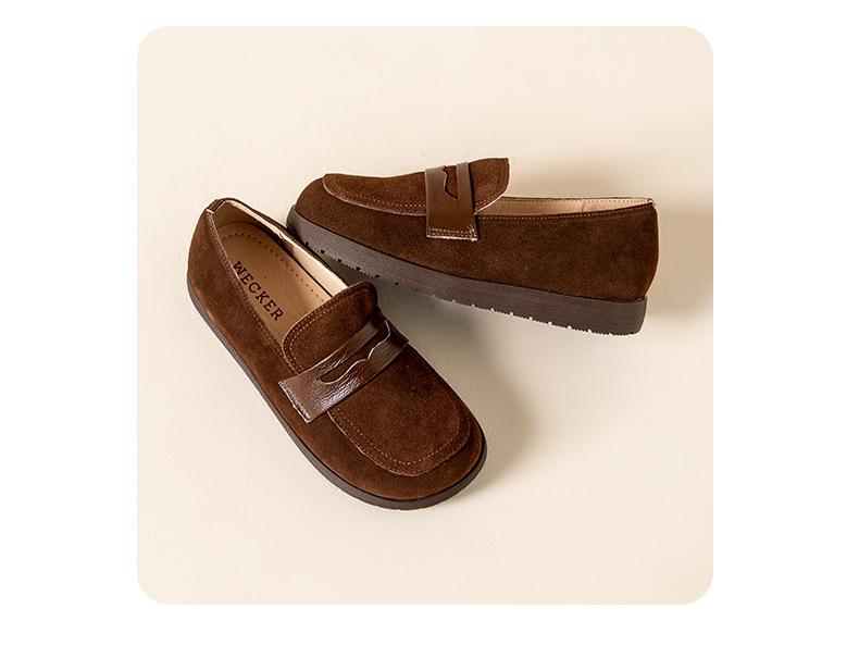 Cowhide 2025 Genuine Leather Women's Pointed Toe Flat Loafers - Autumn/Winter Slip-On Casual Shoes