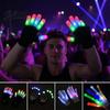 Electronic Music Dance Gloves LED Light Up with 6 Flashing Modes Rave Concert Performance Glow Accessories for Halloween Christmas Party Festival