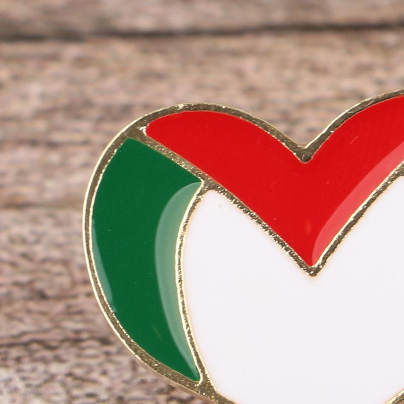 Palästina Flagge Abzeichen Edelstahl Palästinaflagge Anstecker Anstecknadel Rucksack Symbol