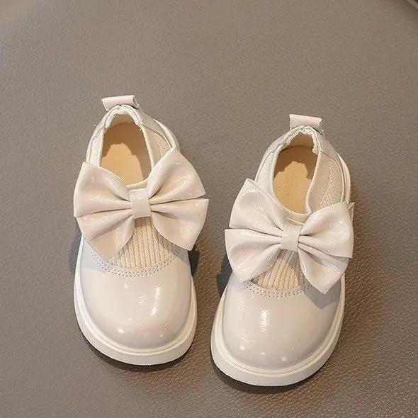 

Туфли-балетки для девочек с бантиком, из трикотажной ткани, принцесса, детская повседневная обувь для школы, обувь для маленьких детей, застежка-липучка, принцесса, милые 21 бежевый