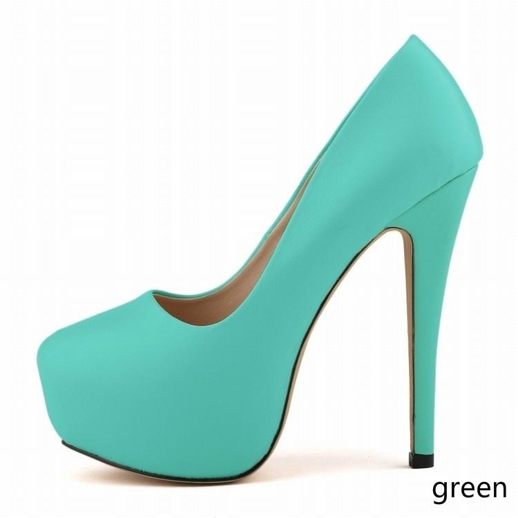 Women Sexy Pointed Matte Leather Bride Shoes Super High Heels Waterproof Wedding Party Dress Pumps Shoes