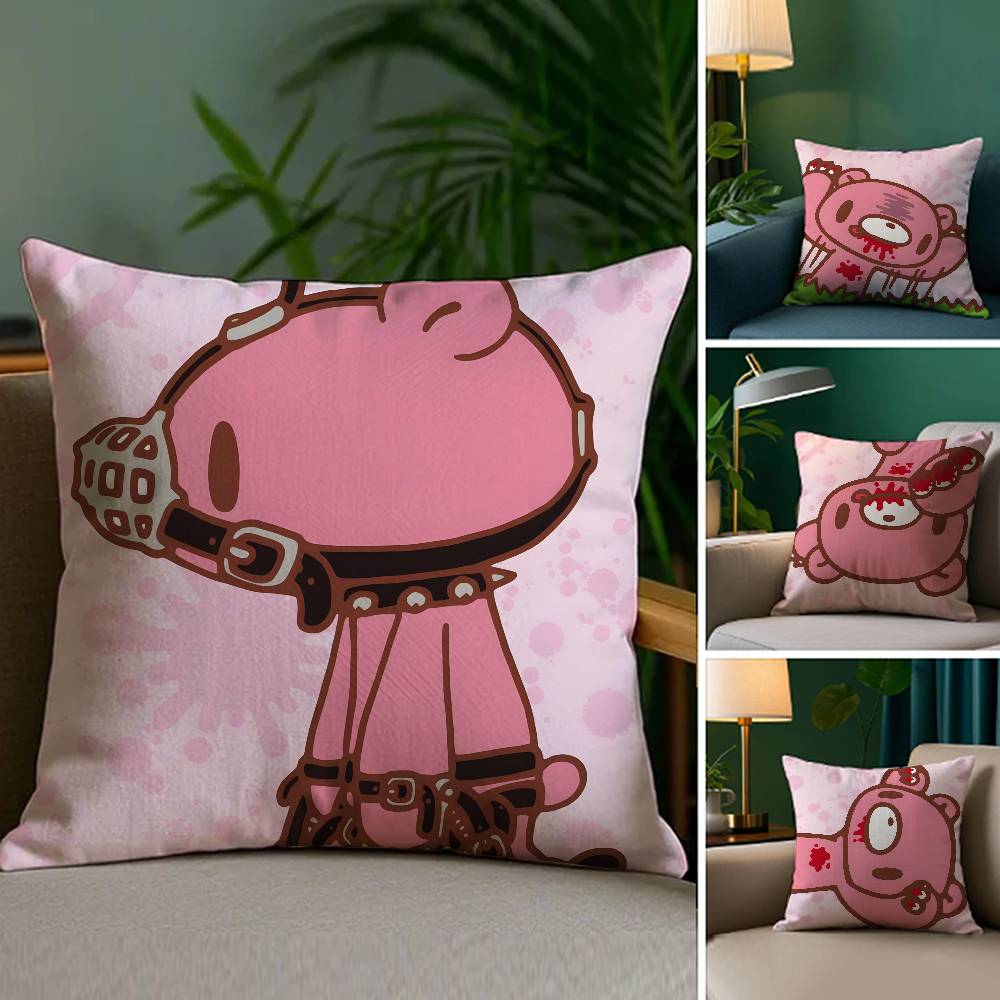 G-Gloomy B-Bear Pillow Case Sofa and Living Room Decorative Cushion Covers Dust-proof and Mite-proof Invisible Zipper