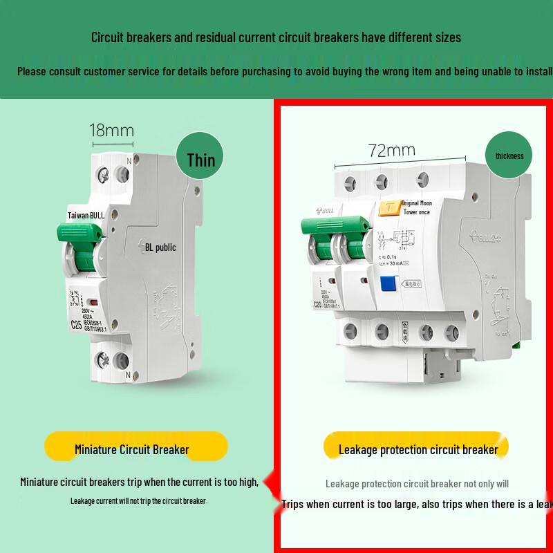 BULL 2 Pole Residual Current Circuit Breaker