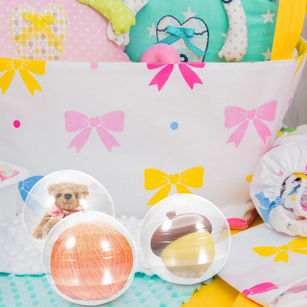 NUOLUX Refillable Capsule Pack of Plastic Empty Capsule Perfect for Gift Packing and Party Organizers Balls, 50, Balls,