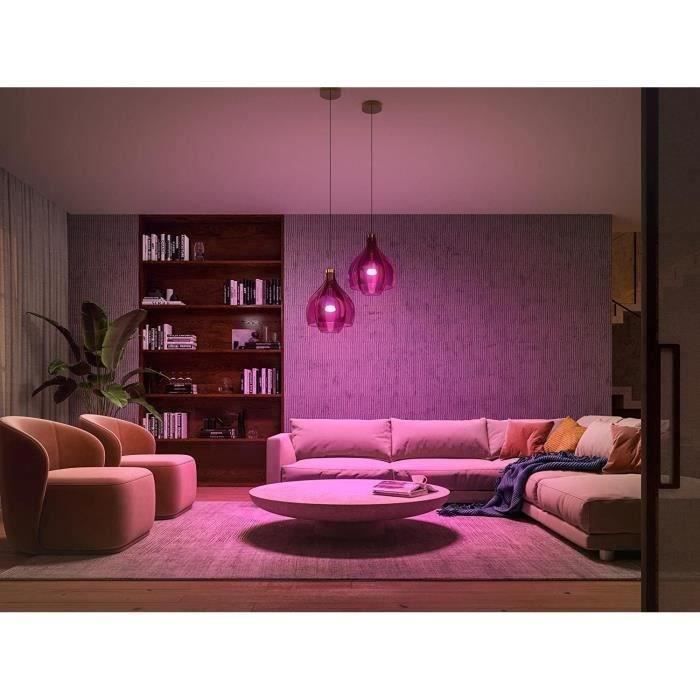 Ampoules connectées Philips Hue pack de 2 ampoules White &amp; Color Ambiance standard E27 75W