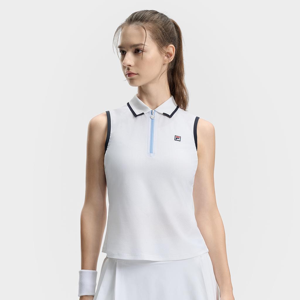 Fila Art In Sports Sweet Cool Retro American Sleeveless Moisture-Wicking Sports Tank Top Women Tops Bright-White A11W433110FWT