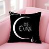 British Postpunk Rock Band TThe Cure Cushion Cover Pillow Case Soft Skin Friendly Fabric  Concealed Zipper