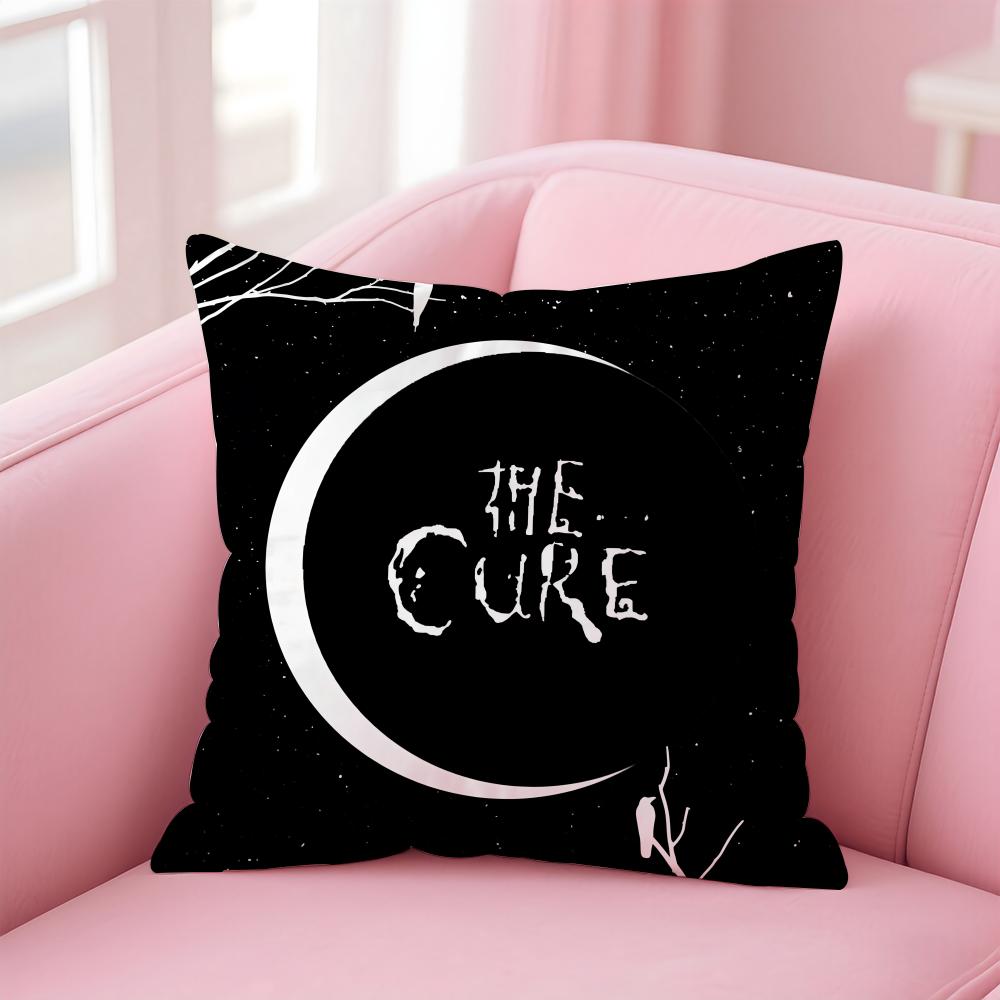 

British Postpunk Rock Band TThe Cure Cushion Cover Pillow Case Soft Skin Friendly Fabric Concealed Zipper 30X30cm