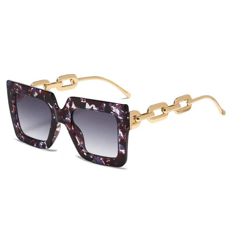 Twooo 3207 Übergroße quadratische Brille mit modischem Bügel Sonnenbrille Damen