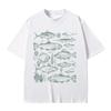 Fish Tattoo Style Tshirt Fishing Funny Meme Graphic T Shirts Women Casual Vintage Short Sleeve Womens  Tshirts Fashion Y2K