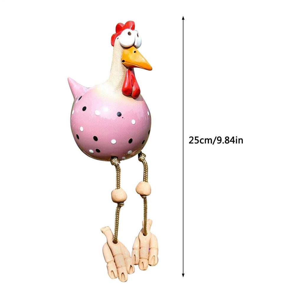 

Big-eyed Chicken Creative Sculptures Garden Supplies Long Feet Craft Handicraft Waterproof Perfect Gifts for Outdoor Indoor Yard