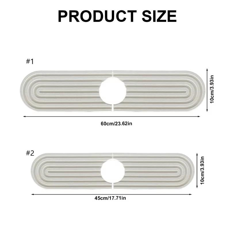 Faucet Mats for Kitchen Sink Water Absorbent Stone Sink Tray Fast Drying Sink Faucet Diatomite Mats for Bathroom Counter