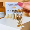 Exaggerated Shape Earrings 6-Piece Set Premium Geometric Light Luxury Earrings Earstuds Earrings Combination Jewelry Gift