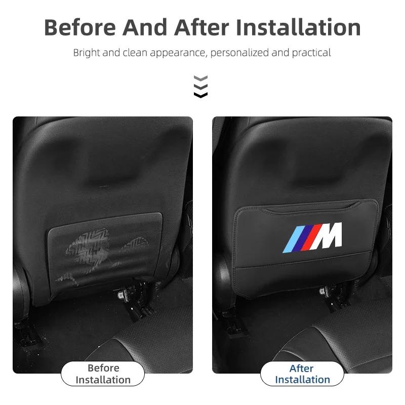 Car Sticker Hot 2025 Car Seat Back Anti Kick Pad Child Anti-Scratch Protective Mat For BMW M Sport M1 M3 M4 M5 M6 E46 E90 E60 F1