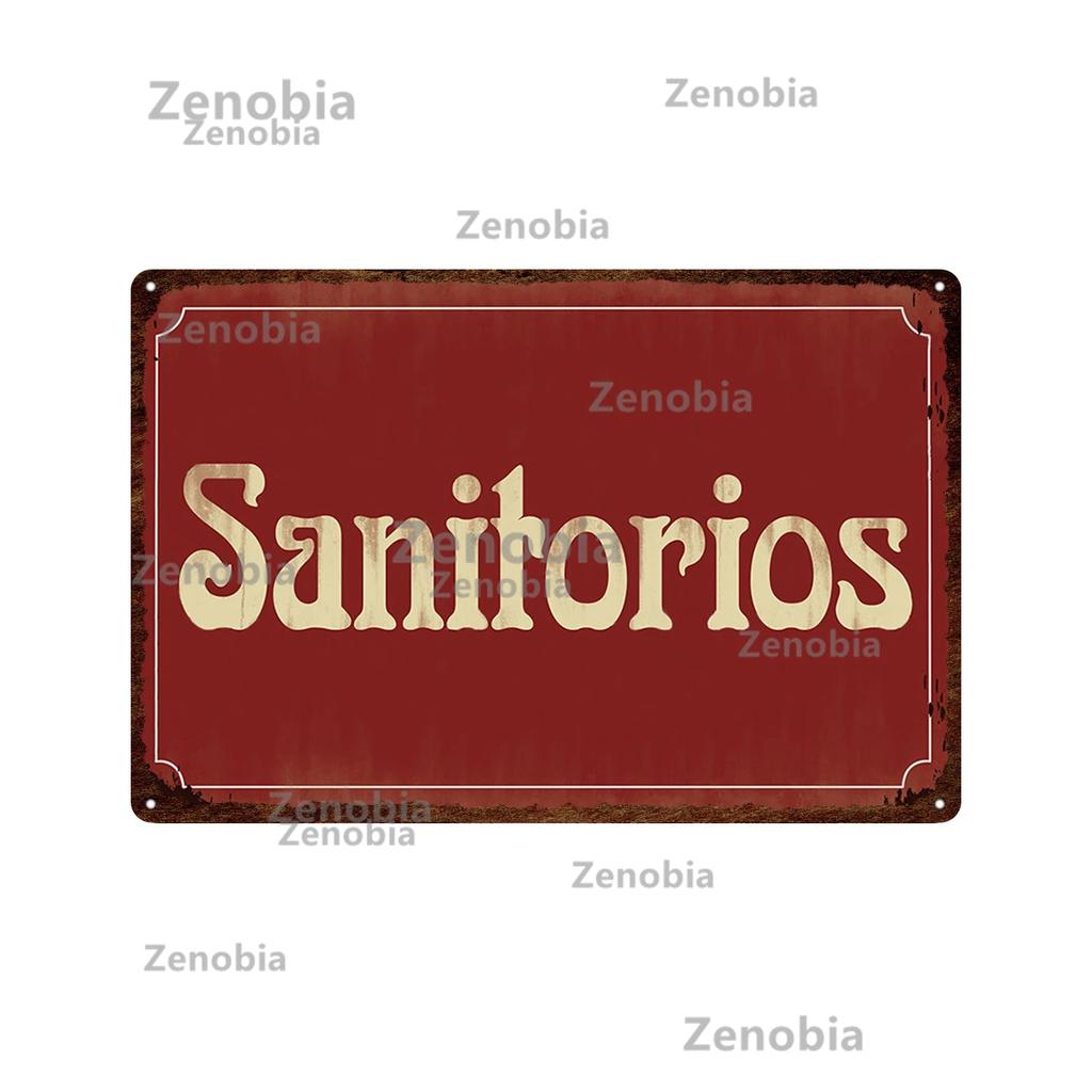Zenobia Home Decor Spanish Sign Vintage Metal Poster Bar Pub Club Hogarena Bano Man Cave Wall Art Iron Painting Decorative Plate