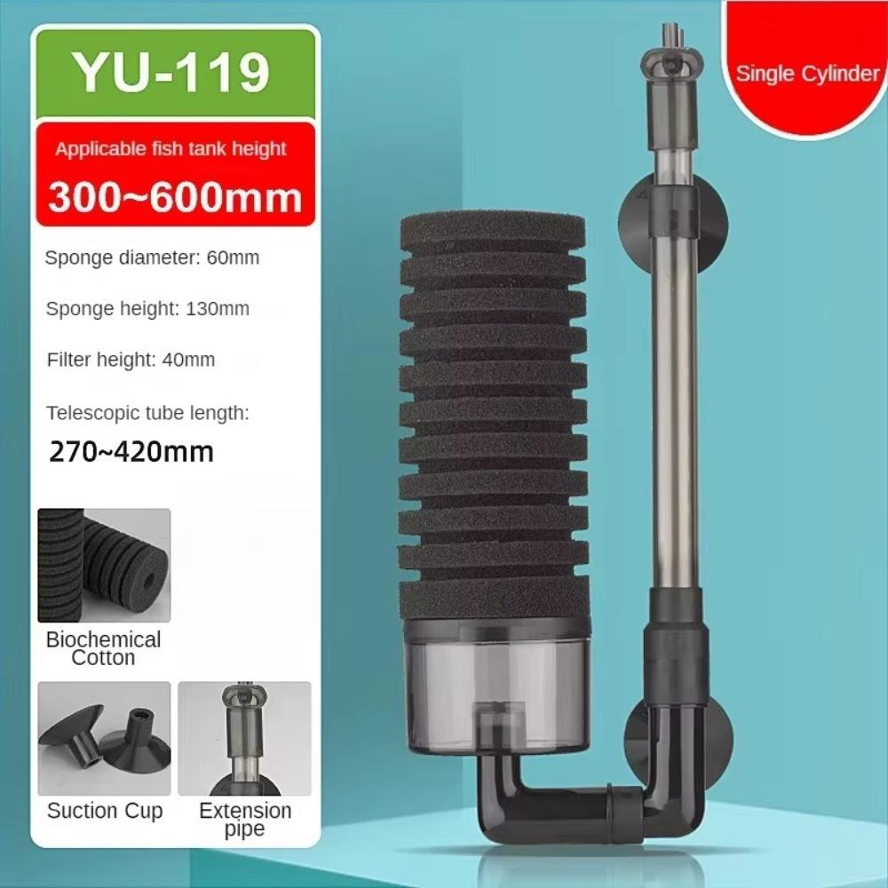 

Бесшумный Погружной Поролоновый Фильтр Двойная Головка Аквариумная Фильтрация Фильтрация Воды YU-119