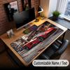 Car Racing Theme Custom Mouse Pad Personalized With Name Text Customized Desk Mat For Office Home Decor