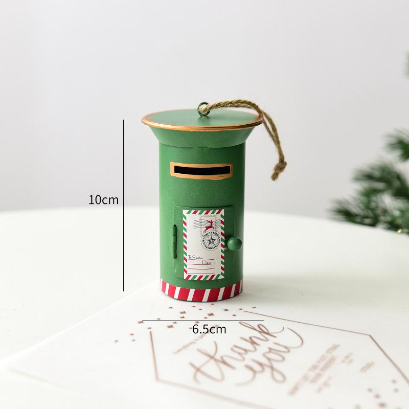 1pc Christmas Metal Mailbox Decoration Hanging for Christmas Tree Decoration, Home Window Decoration, Christmas Decoration
