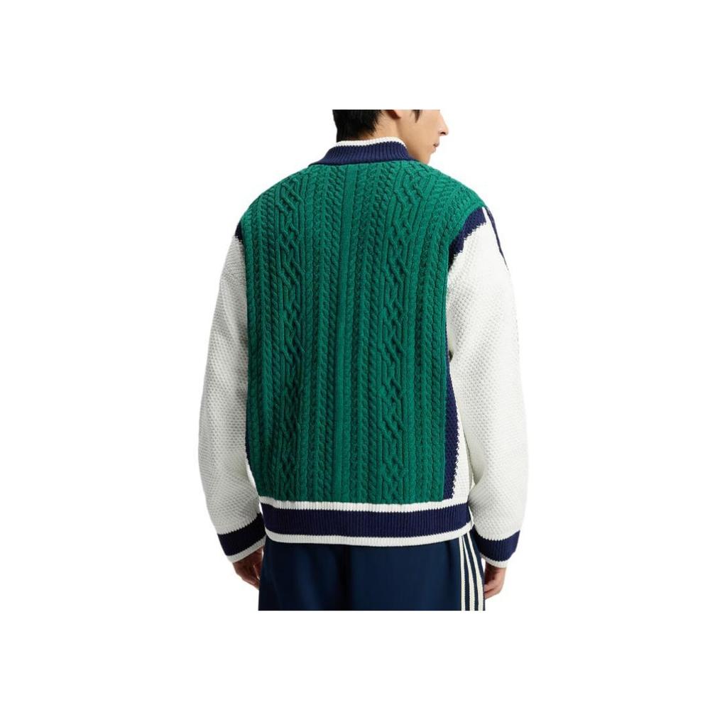 adidas Originals Cardigan Comfortable Soft Skin-Friendly Loose Knit Sweater Men Tops KS5962