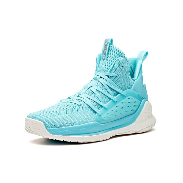 New Anta Water Flower 1 KT Cushioning Anti Slip And Wear Resistant Mid Top Performance Basketball Shoes Men's Blue White 11921688-1