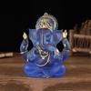 Detailed Ganesha Statue Resin Craft Spiritual Home Decoration Office Sculpture Hindu God Figurine Elephant God Model