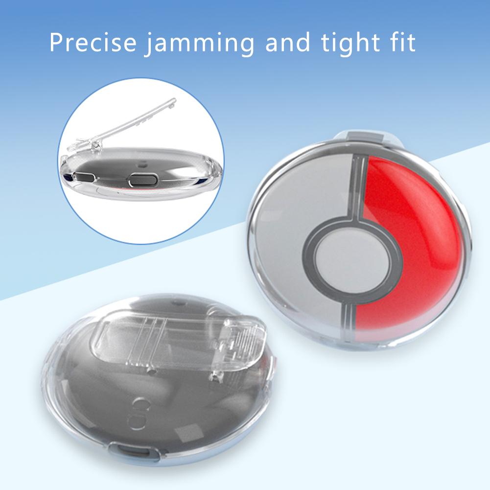 Ochranné pouzdro pro Pokémon GO Plus + 2023, průhledné pevné pouzdro pro Poke Ball Go Plus s krytkami na knoflíky a sponou na zápěstí - 1 balení