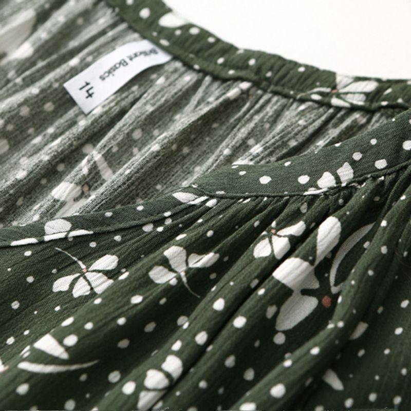 Recommend ~ Export Export French Romantic Floral V Neck Viscose Dress Soft Breathable Cinched Plus Size Women's Clothing