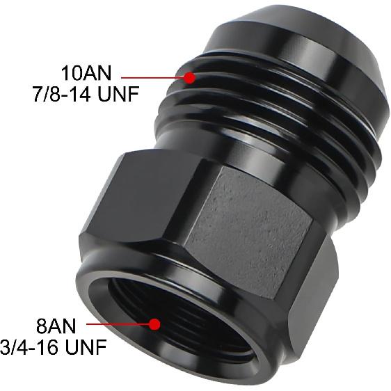EVIL ENERGY 8AN Female to 10AN Male Flare Reducer Expander Adapter Fitting 2PCS
