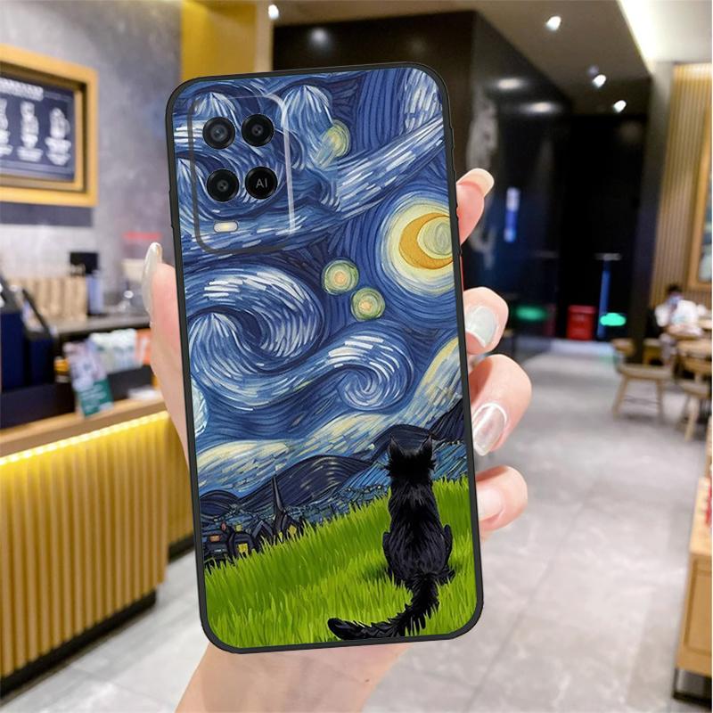 

Чехол с картиной Ван Гога «Звездная ночь» для кошки для Oppo A80 A40 A60 A18 A38 A58 A78 A98 A96 A76 A16 A94 A74 A54 A15 A17 A57 A77 A5 Pro OPPO A54 4G