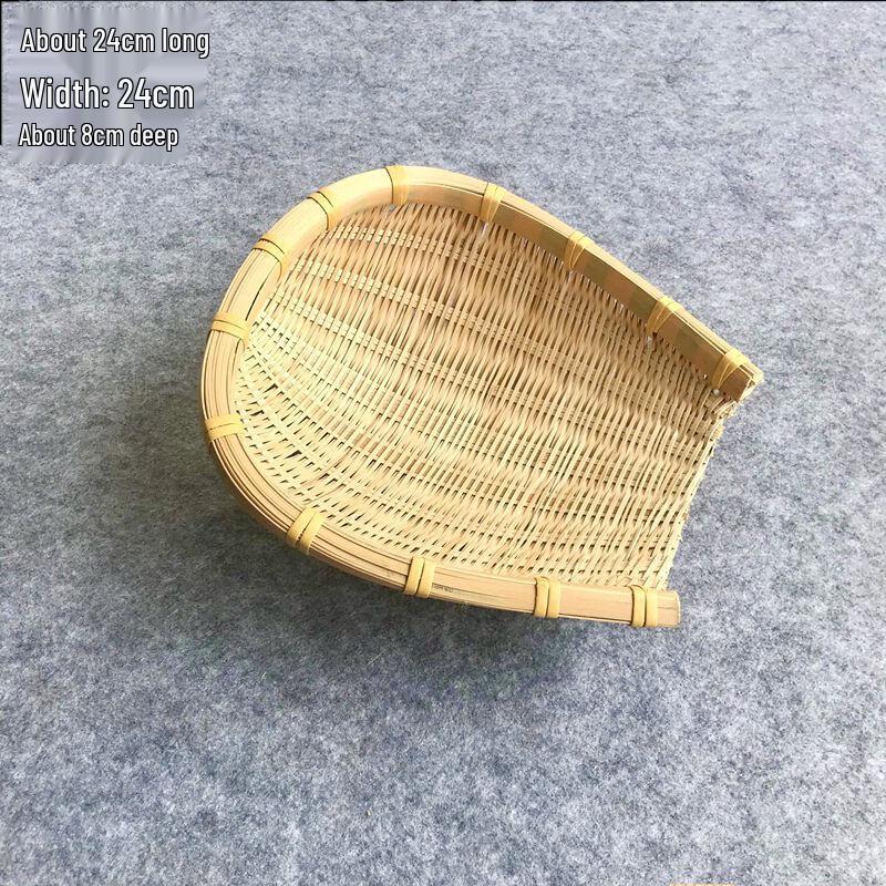 Handwoven Bamboo Fruit & Snack Tray Set