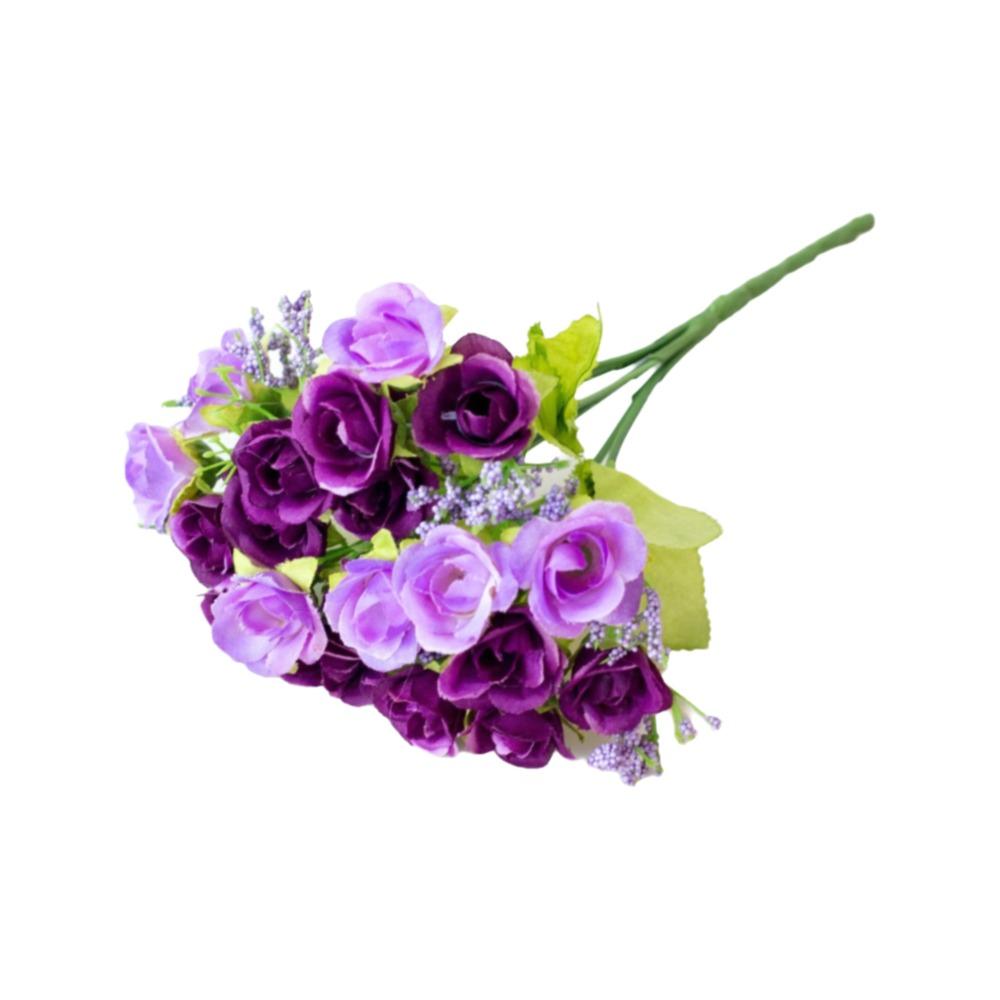 Silk Flower Fake Flower 21 Heads Bouquet Without Vase Rose Artificial Flower  Decorations