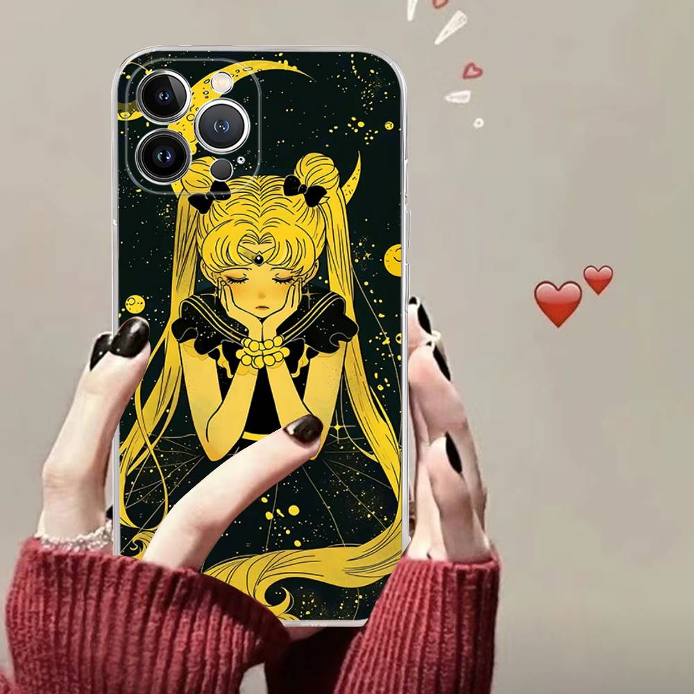 Popular Anime Girl S-Sailor Moon For iPhone 17 16 16e 15 14 13 12 11 Pro Max Mini Plus Phone Case