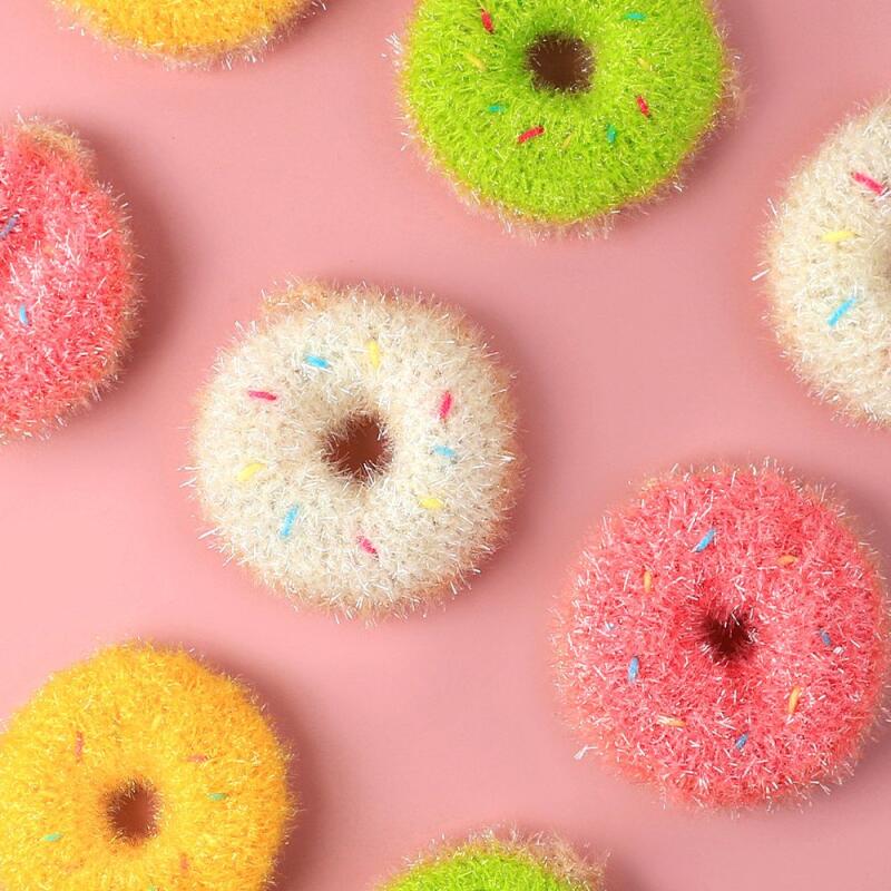 

Handmade Acrylic Donut Washcloth 4p