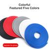 Car Door Protector Edge Anti-scratch Strip 5M Rubber Stainless Steel Stainless Steel Auto Door Sealing Strip Door Bumper Trim