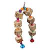 Pet Parrot Bite Chewing Toy Swing Bird Cage Accessory Hanging Wooden Toy