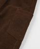 FRIZMWORKS Cord-Weite Hose mit einer Falte _ Braun