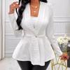 Autumn Winter Fashion Long Sleeved Women's Jacquard Jackets Thickened New Elegant V Neck Casual Simple Slim Fit Coats Female Streetwear Shirt Clothing