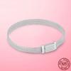 Armbånd 925 Sølv & Rosegull Kubisk Zirkonia Lås Refleksjon Armbånd for Kvinner Armbånd Sølvsmykker