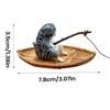 Fish Tank Decorations Creative Cat Fishing Boat Aquarium Ornament Resin Kitten Fishing Fish Tank Decor  Garden Pond Landscaping