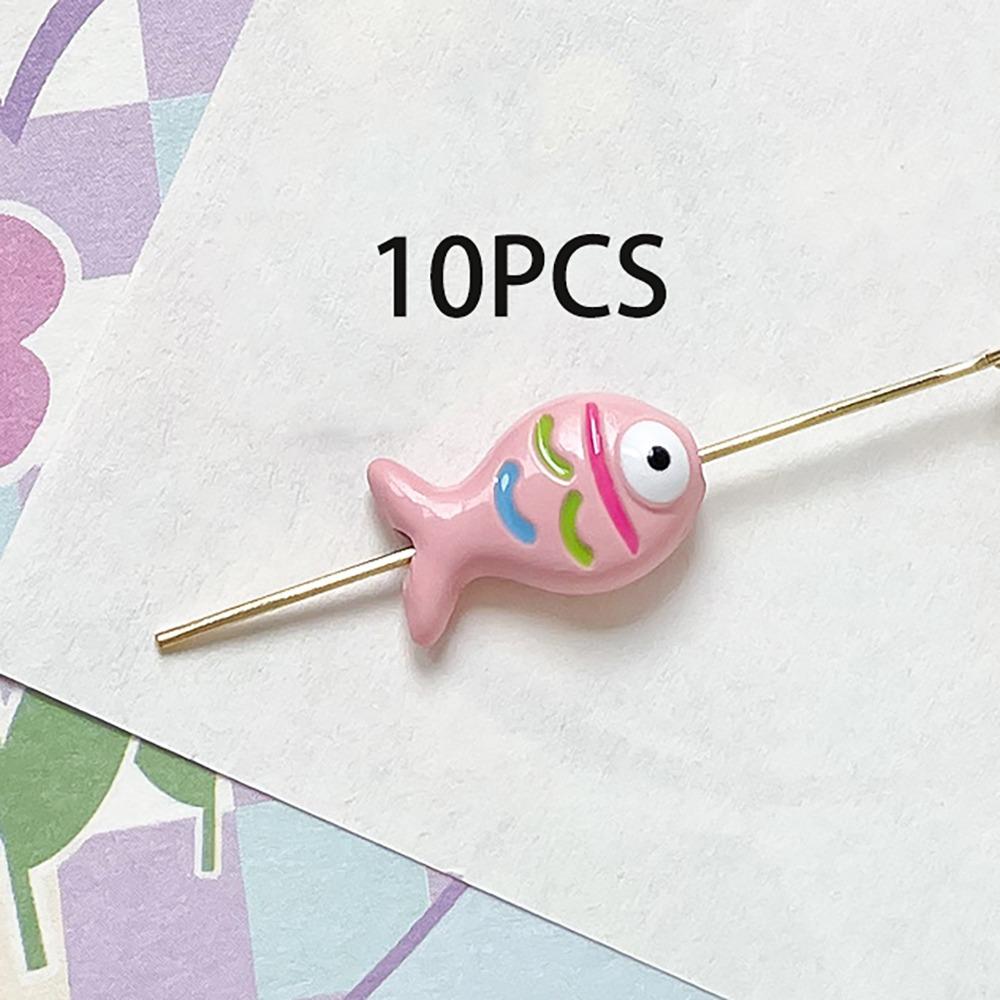 10pcs Handmade Craft Mini Fish Beads Cartoon Jewelry Making Material Bracelet Making Kit