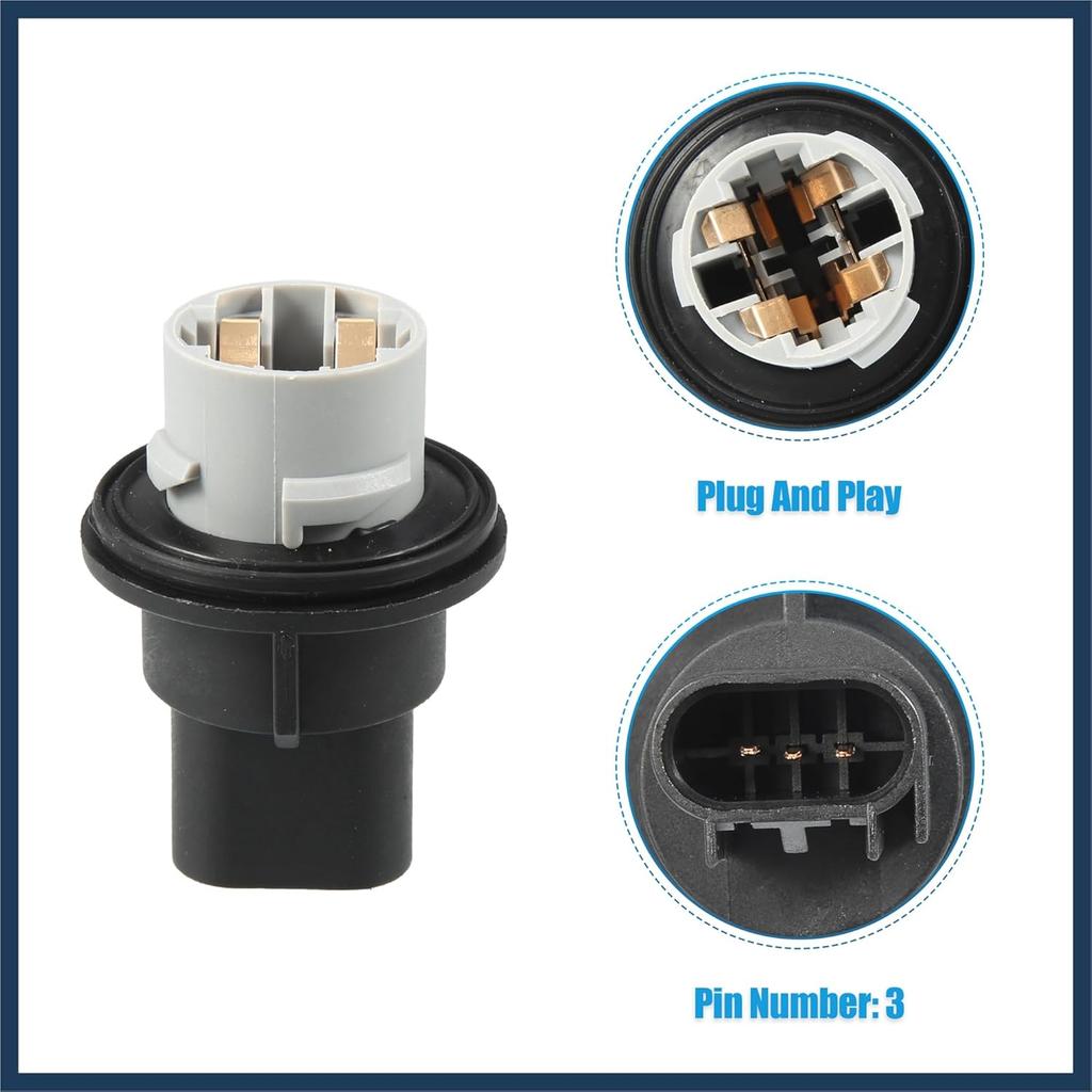 68083021AA Park and Turn Signal Socket Light Bulb Lamp Base for Dodge for Ram 1500 2009 2010 for Ram 1500 2500 3500 2011 2012 Replacement Car Parts