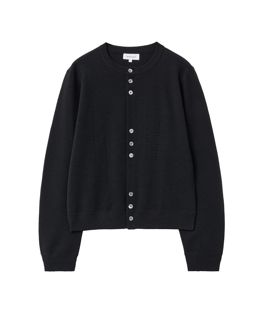 Misekiseoul Men Dual Knit Cardigan Black
