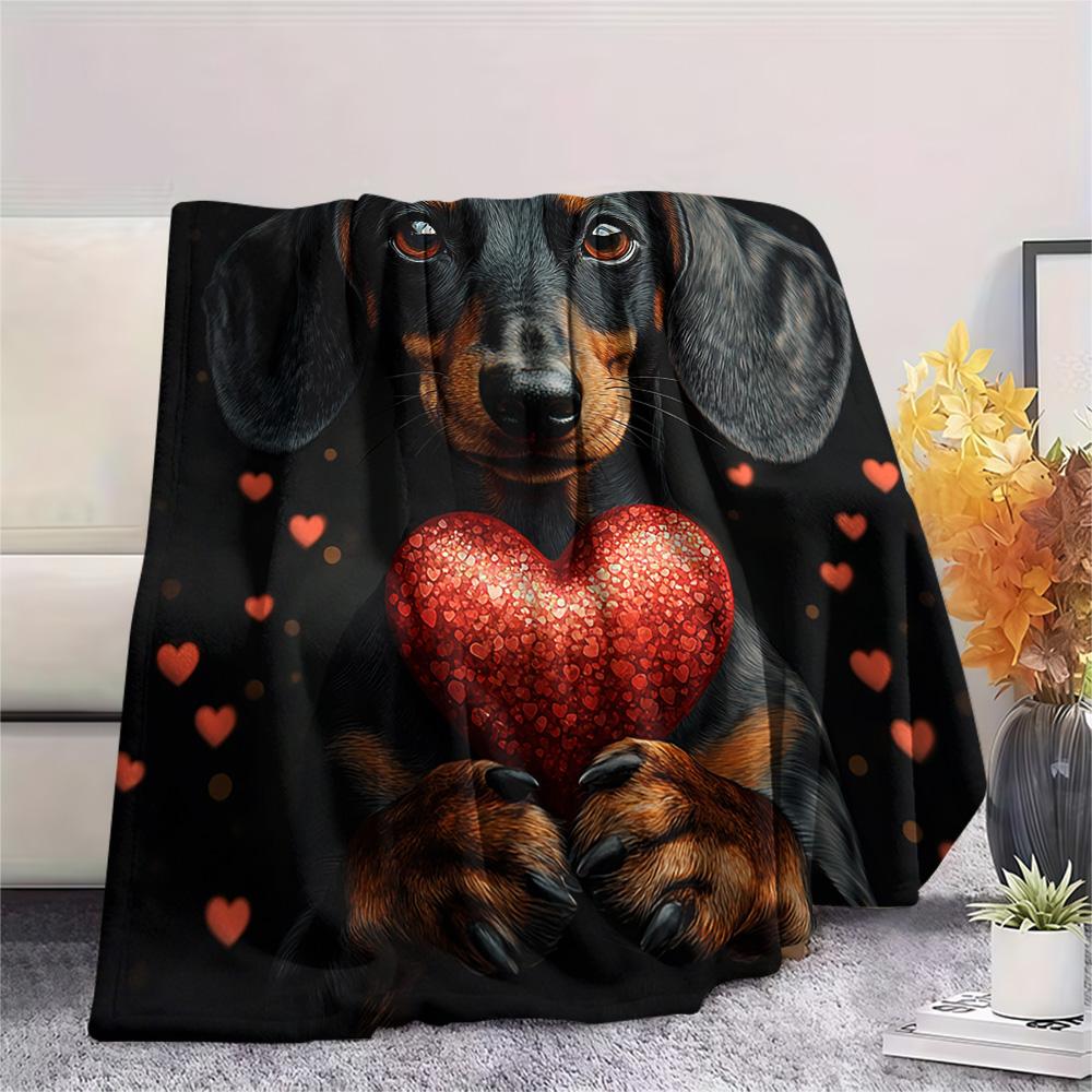Dog Print Flannel Blanket, High quality Comfortable for All Seasons, Home Decor, Warmth and Comfort, Perfect for Christmas Gifts