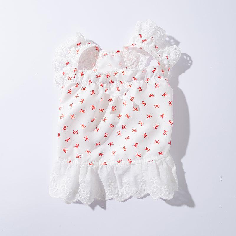 Spring and Summer Dog Cool Bow Princess Style Skirt Cat Dress Thin Breathable Summer Pet Clothes