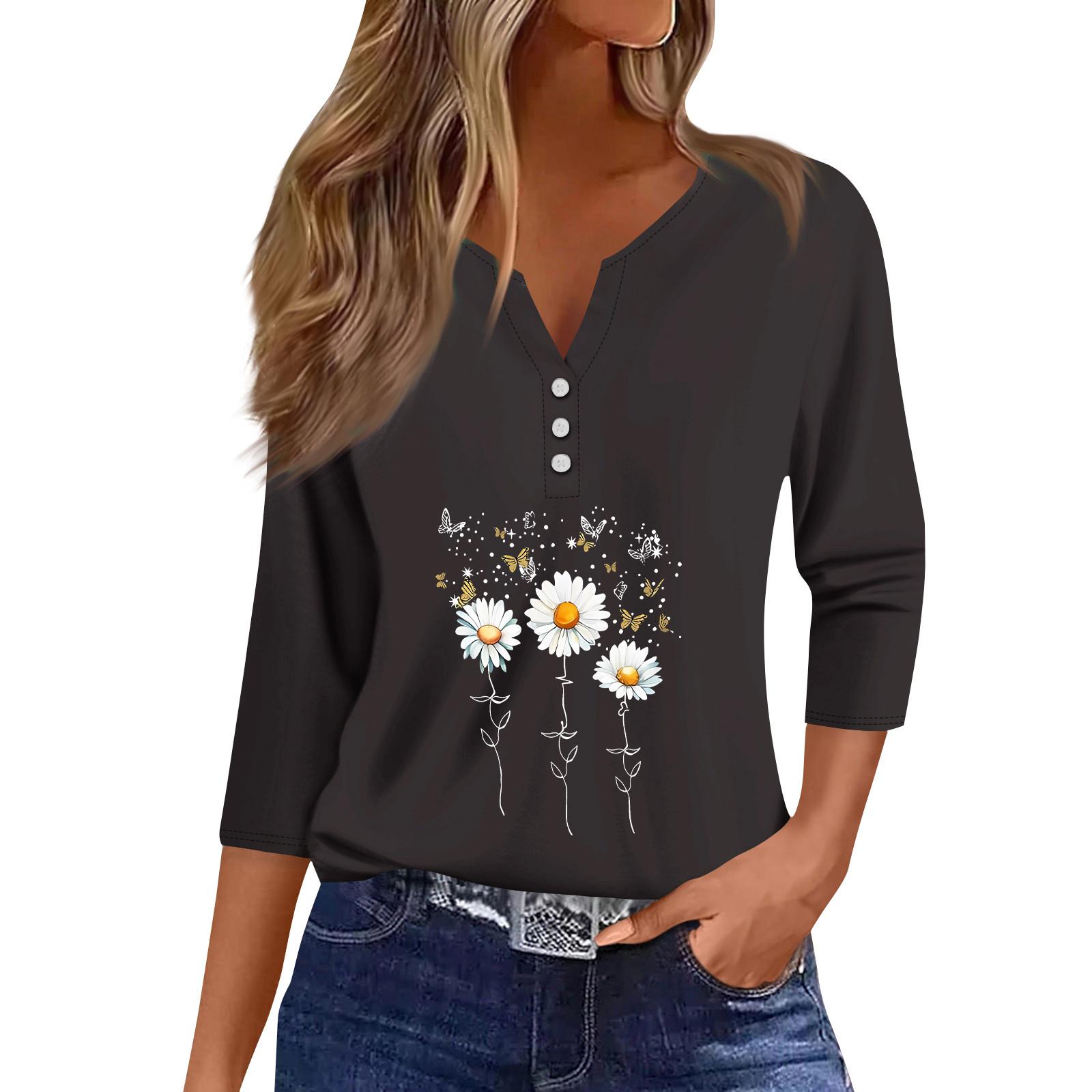 

Женский модный и повседневный пуловер с рукавом семь четвертей и популярным принтом XXL