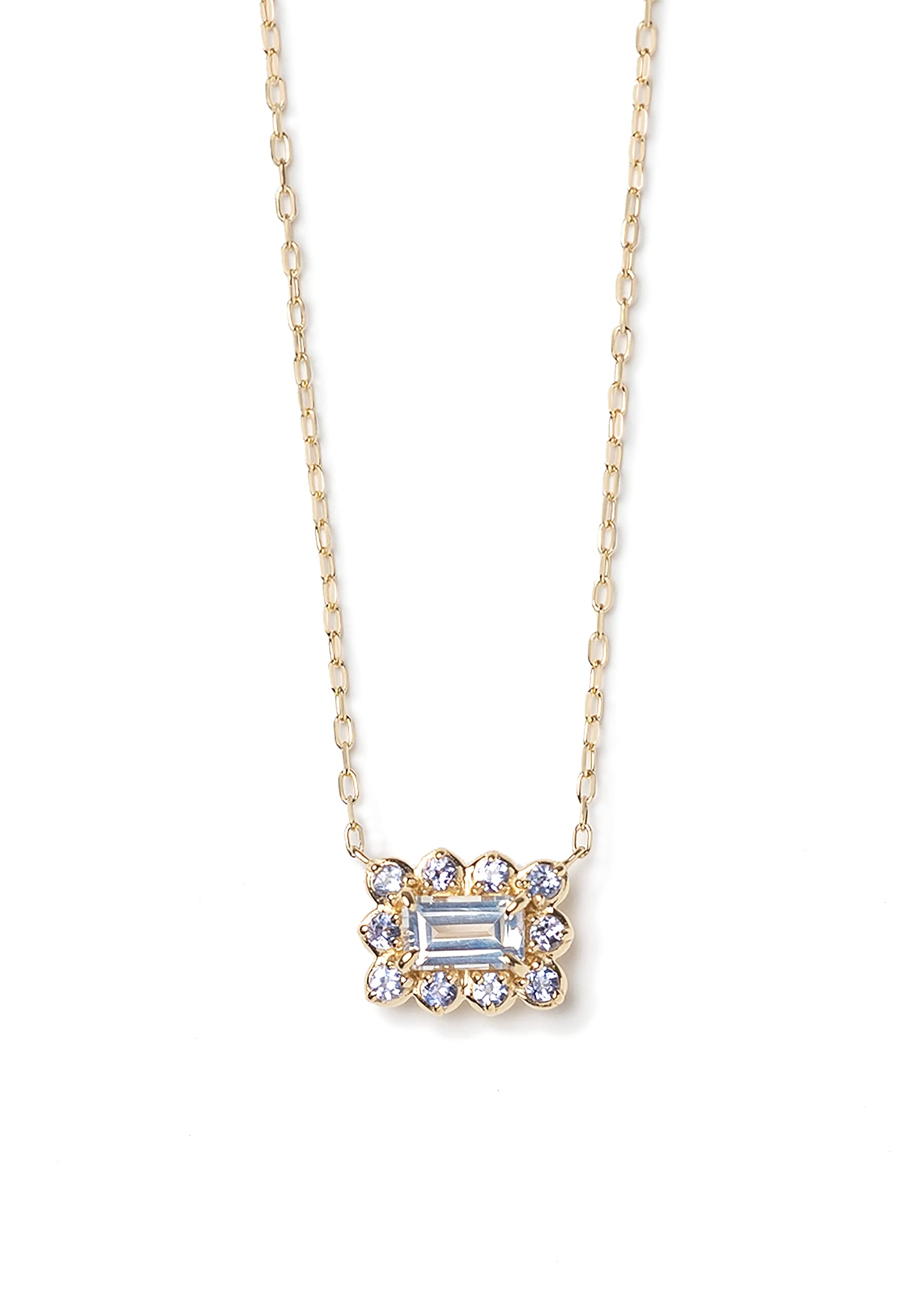 

K10 Blue Moonstone Tanzanite Necklace L&CO 63-3301 белый
