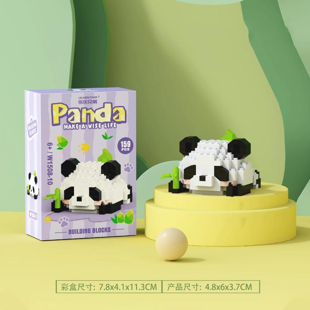 Chinese Panda Mini Building Blocks Construction Set Block Animals Model Assembly Bricks DIY Home Decoration Toys for Girls Gifts