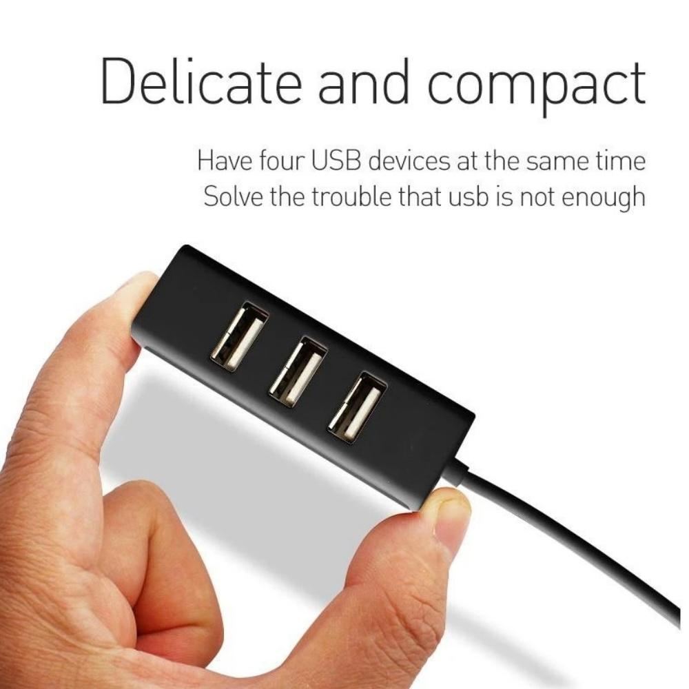 USB 2.0 HUB 4 Ports USB Expander High Speed USB Splitter Portable Multi Ports Power Adapter for Laptop PC Computer Accessories