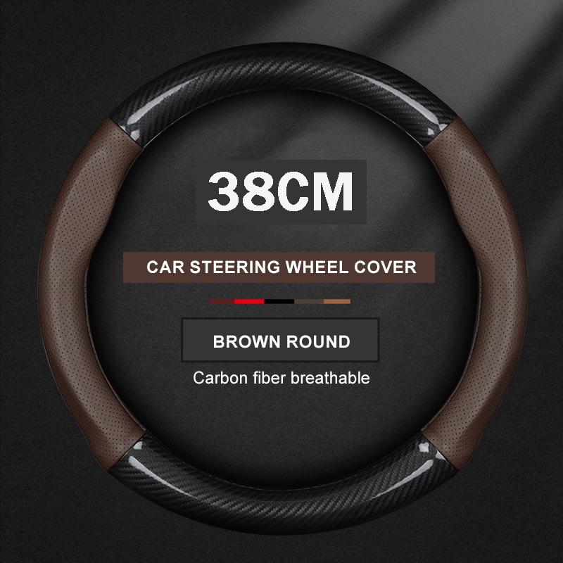 For Bmw MINI F54 F55 F56 F57 F60 R53 R54 R55 R56 R60 Cooper JCW ONE Countryman Carbon fiber Leather Car Steering Wheel Cover